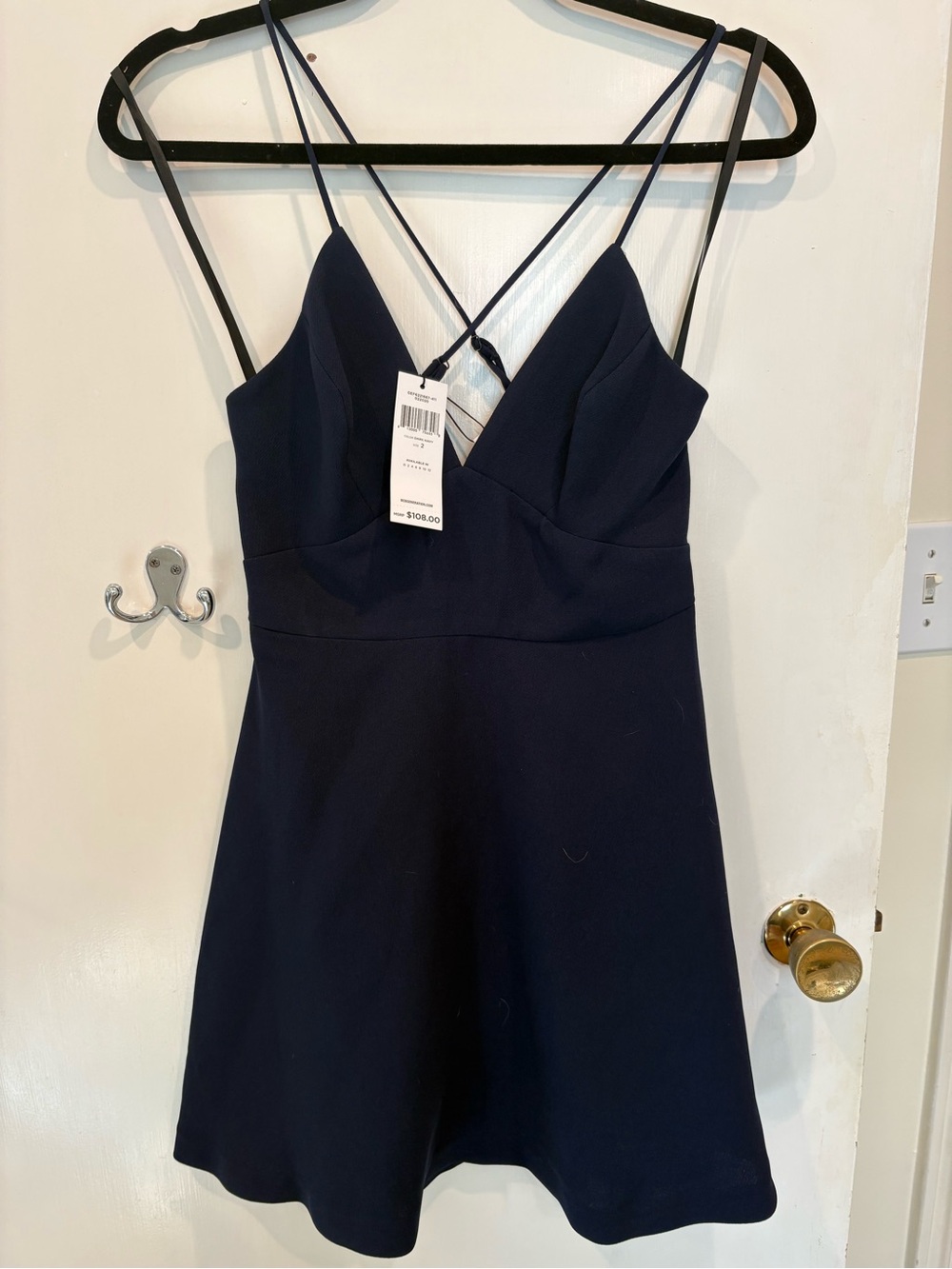 BCBGeneration Navy Spaghetti Strap Mini Dress